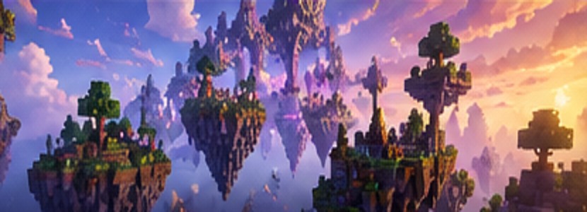 Skyblock Minecraft manzarası